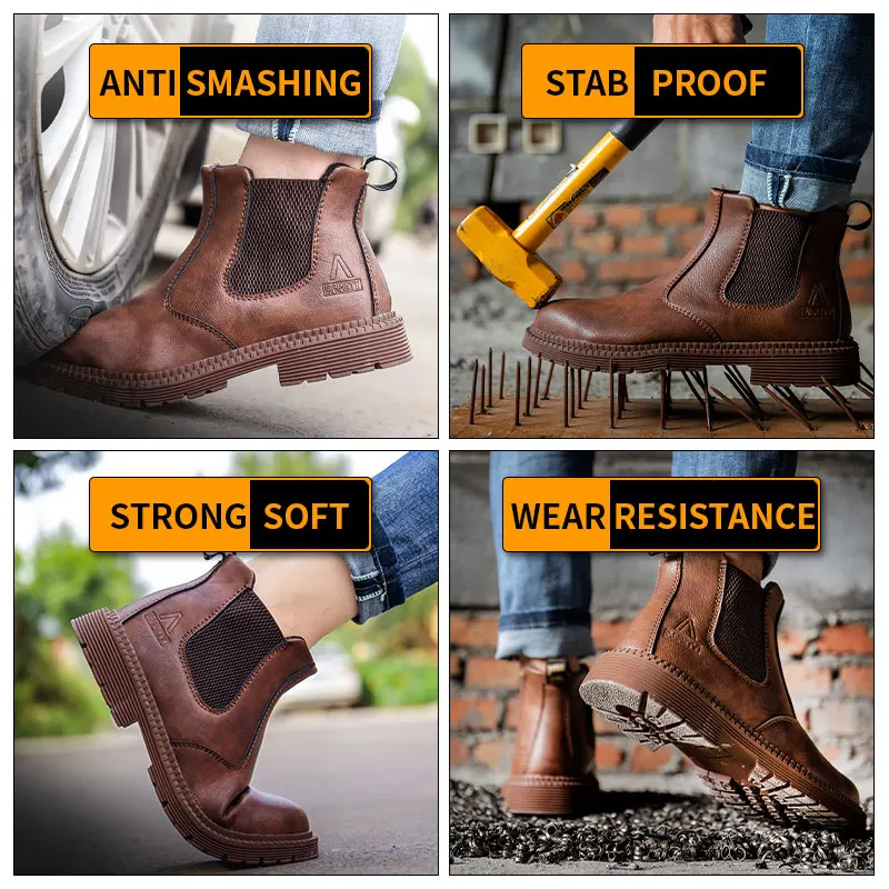 รองเท้าทำงานกันน้ำสำหรับผู้ชาย - Chelsea Boots Suede บทวิจารณ์และราคา